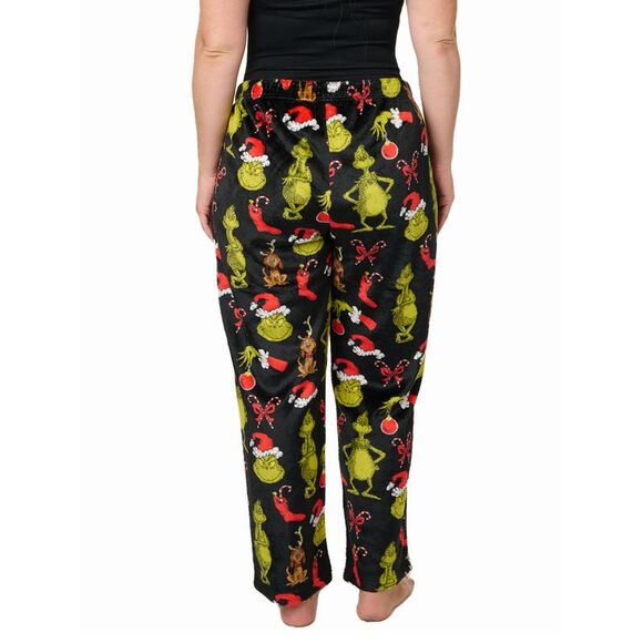 New Dr. Seuss Grinch Lounge Pajama Pants Plush Womens Plus Size Max Christmas - Picture 6 of 6